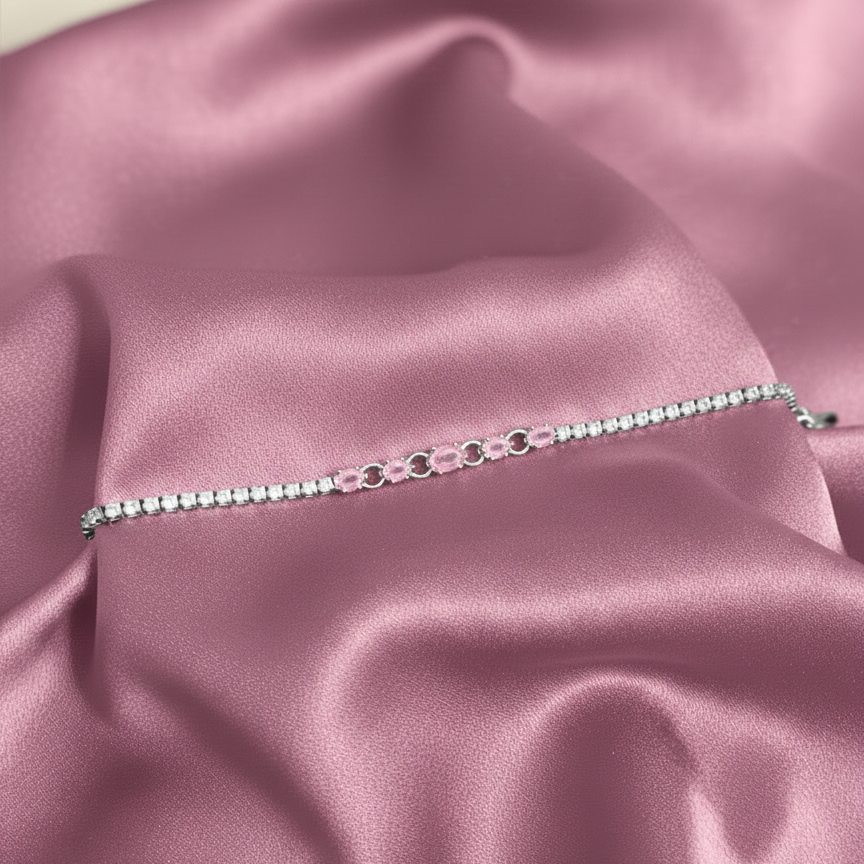 Aris "Petal" Diamond & Pink Sapphire Bracelet